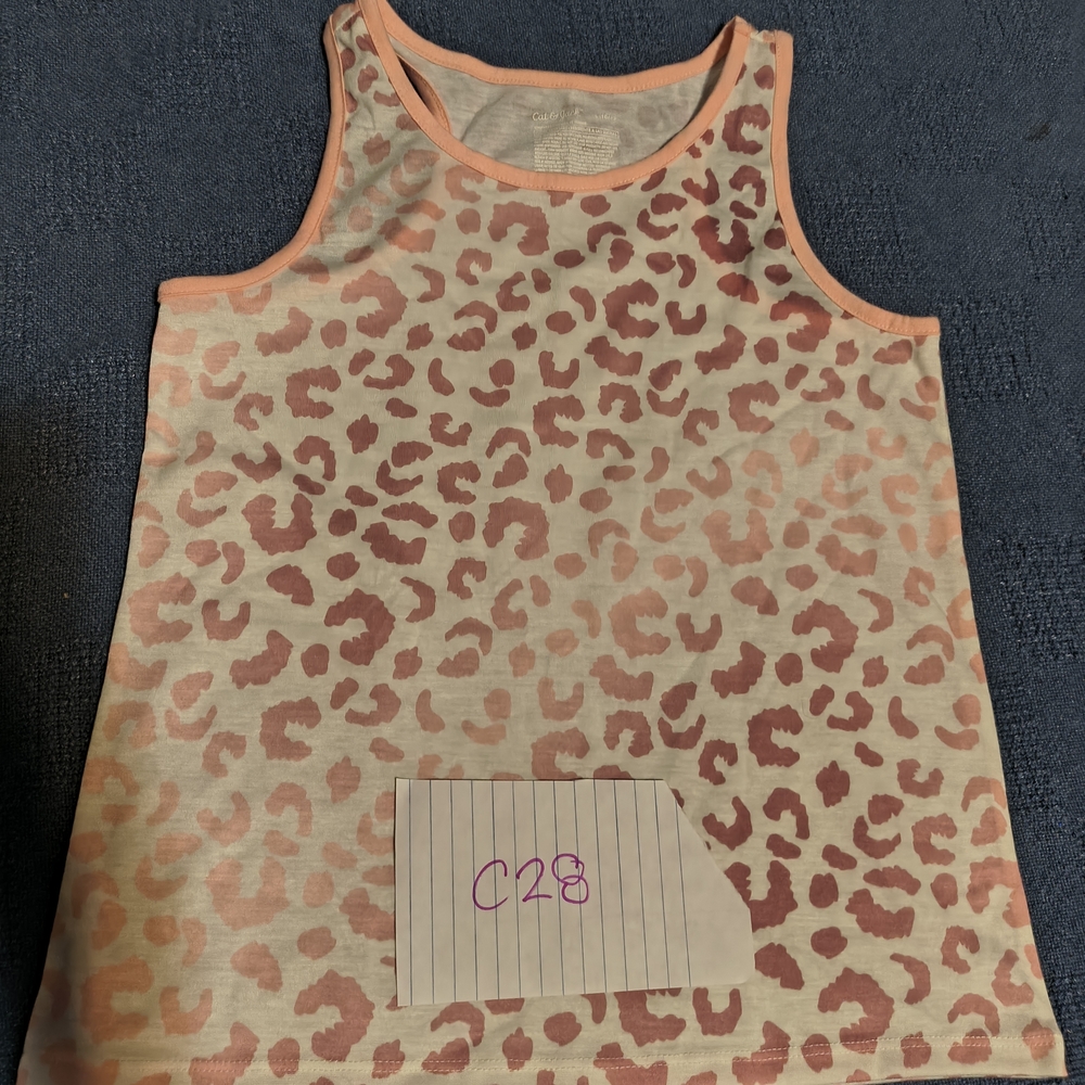 Leopard Print Kids Pajama Set- Pink and Cream
